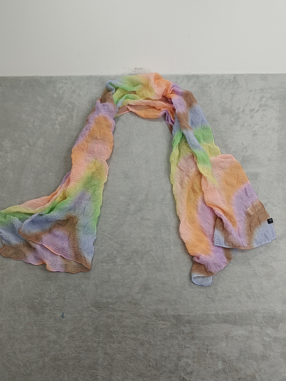 Fraas Pastel Multi-Color Crinkle Wrap - Peach, Lavender, Mint, Sky & Tan